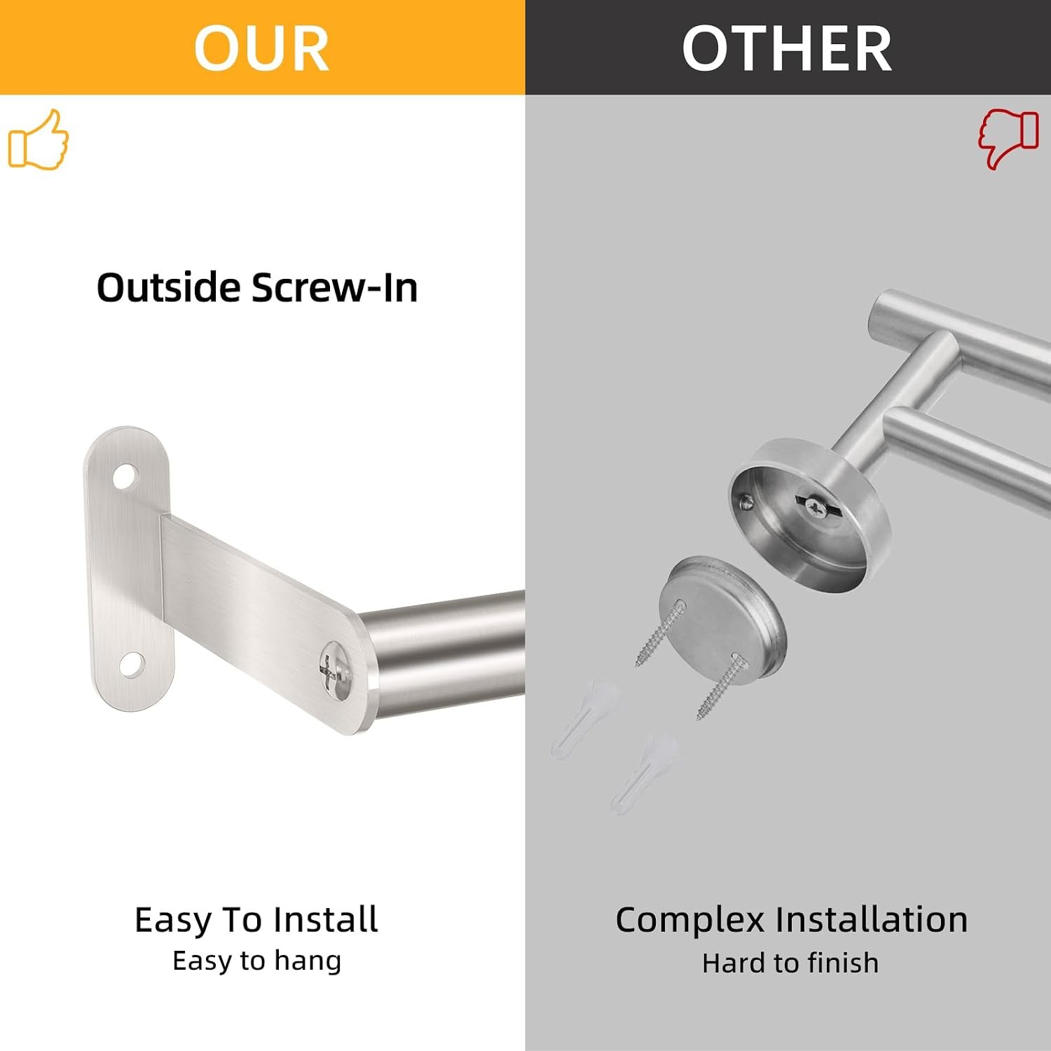 Bathroom towel bar