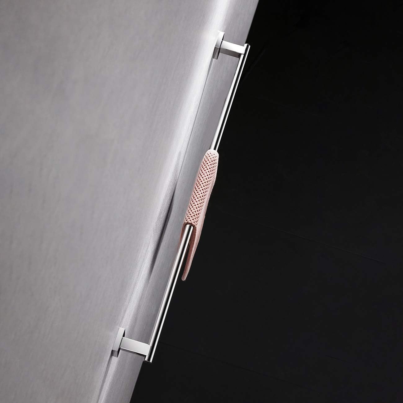 Bathroom single-bar towel rack