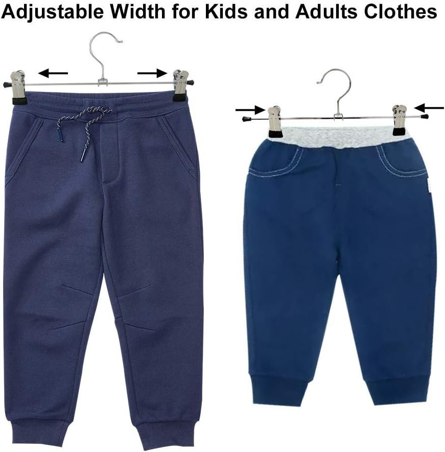 Trouser hanger with clips