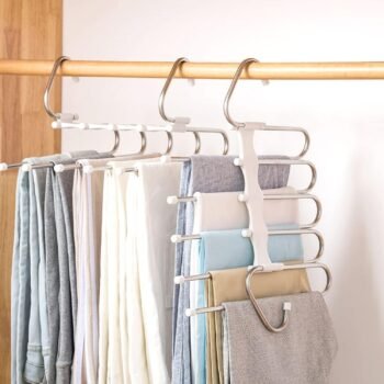Space-saving metal closet organizer