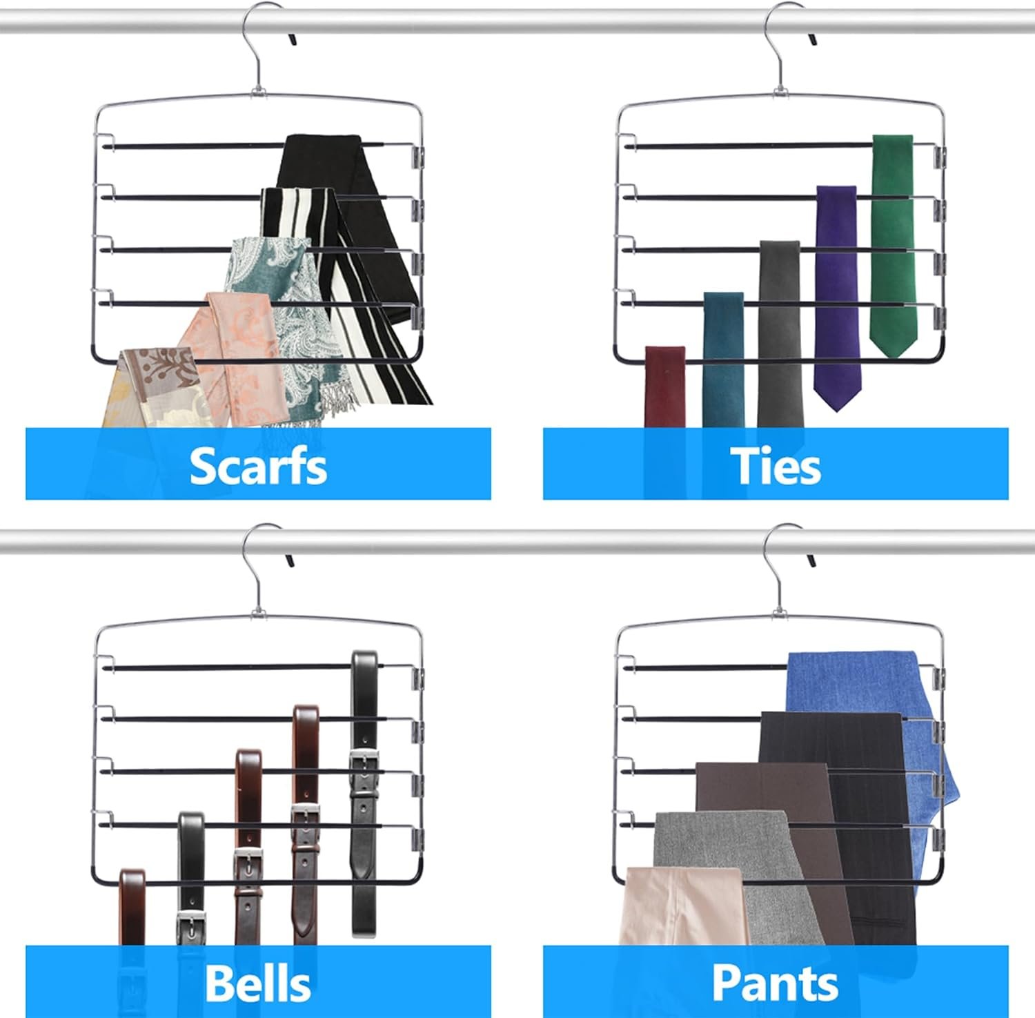 5-tier closet organizer hanger