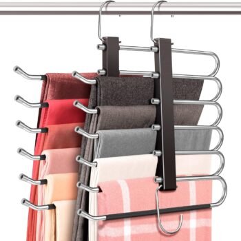 Space-saving 6-tier trouser rack