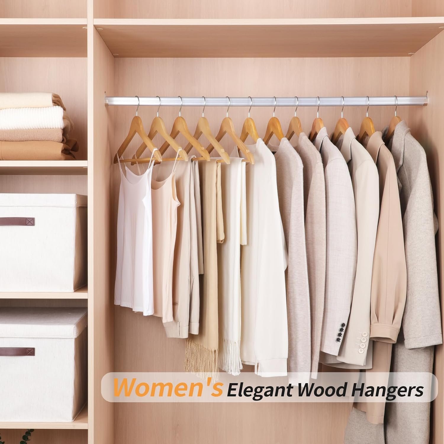 Wooden suit hangers