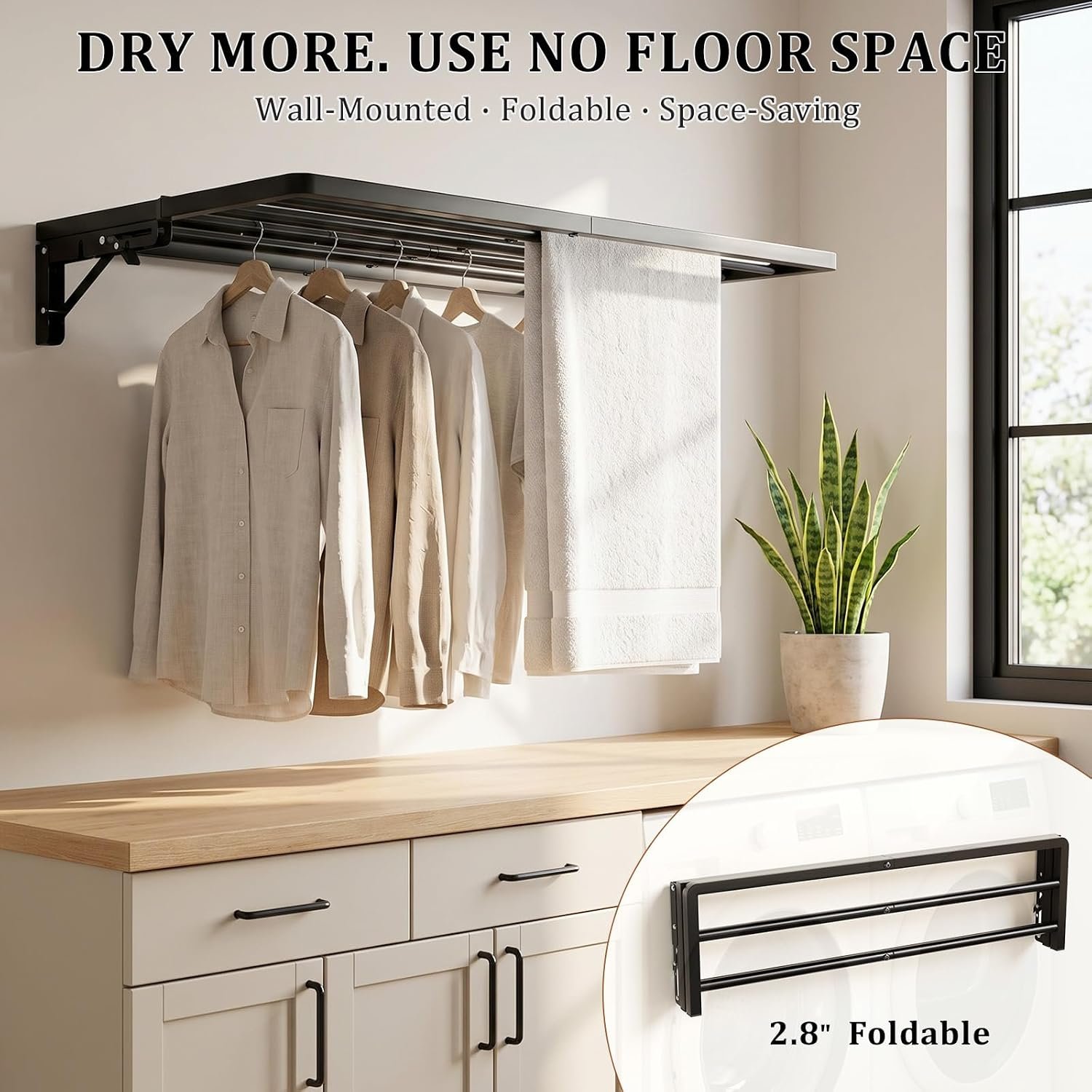 Heavy-Duty Foldable Wall Mounted Drying Rack