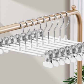 14-inch wide clip hangers for trousers (10-pack)