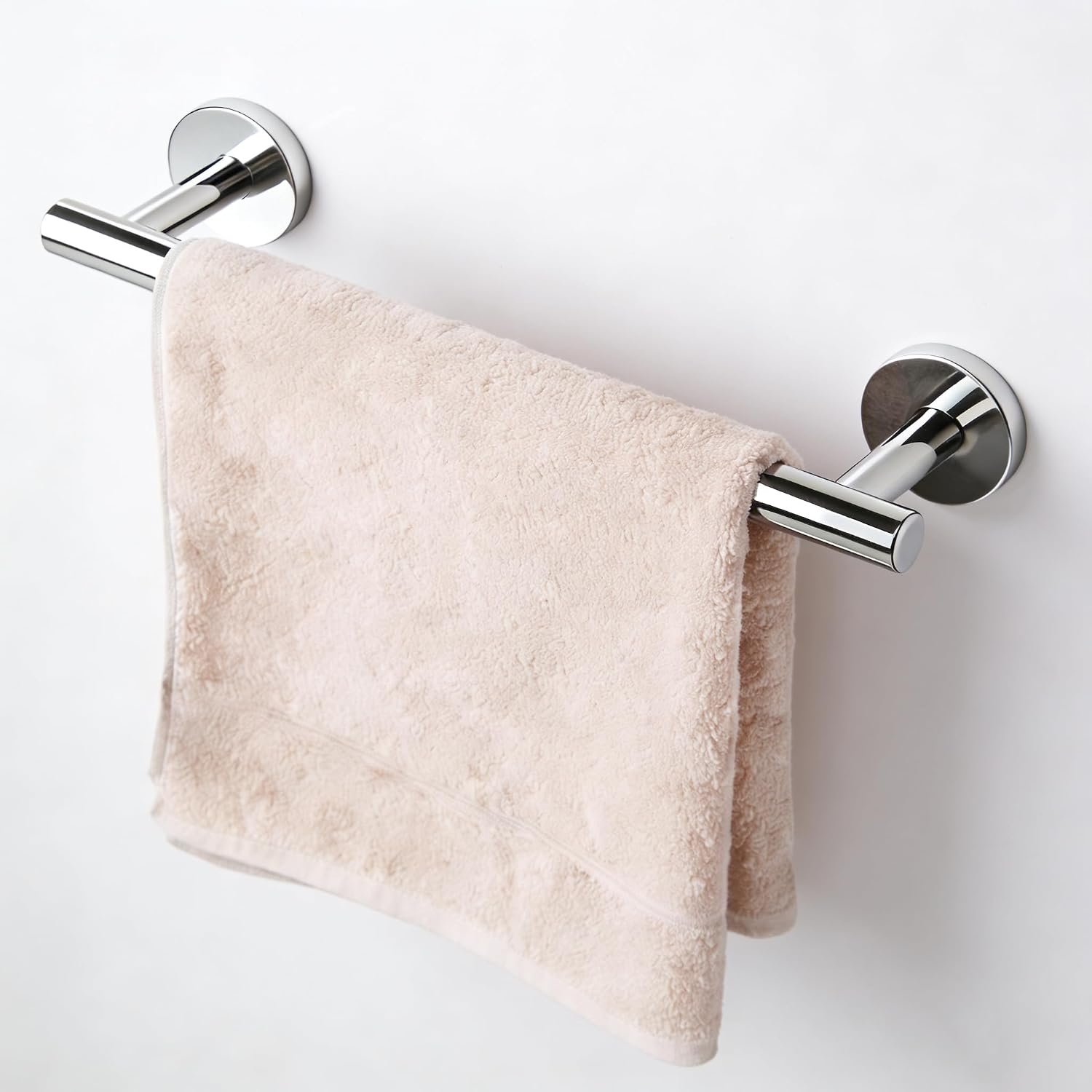 Polished chrome towel bar