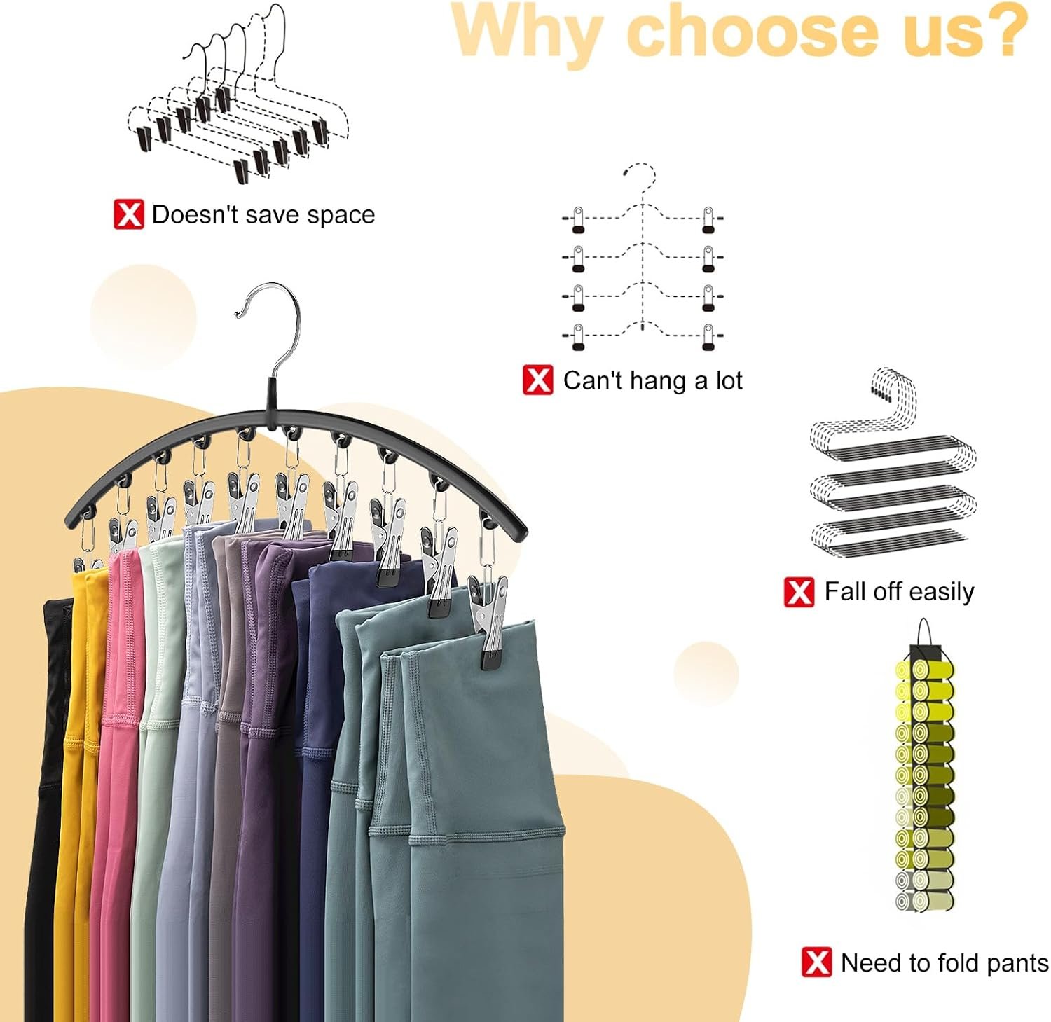 Wardrobe legging organizer