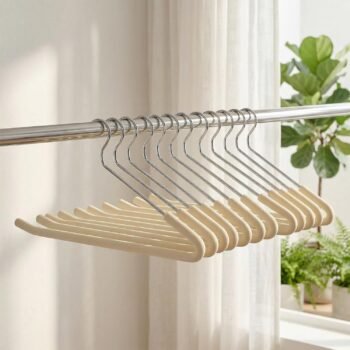 White open-ended trouser hangers (12-pack)