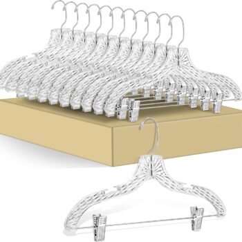 Premium clear plastic skirt hangers