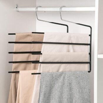 Heavy-duty multi-tier space-saving trouser hanger
