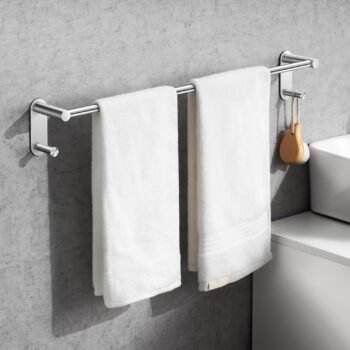 Self-adhesive towel bar