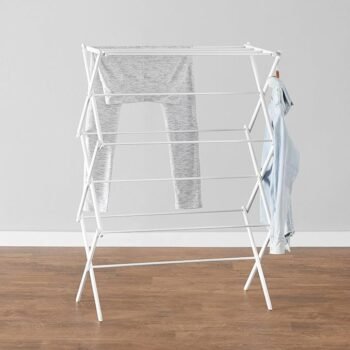 Foldable Clothes Drying Rack with Expandable Hanging Space