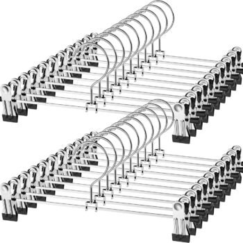 Trouser hanger with clips