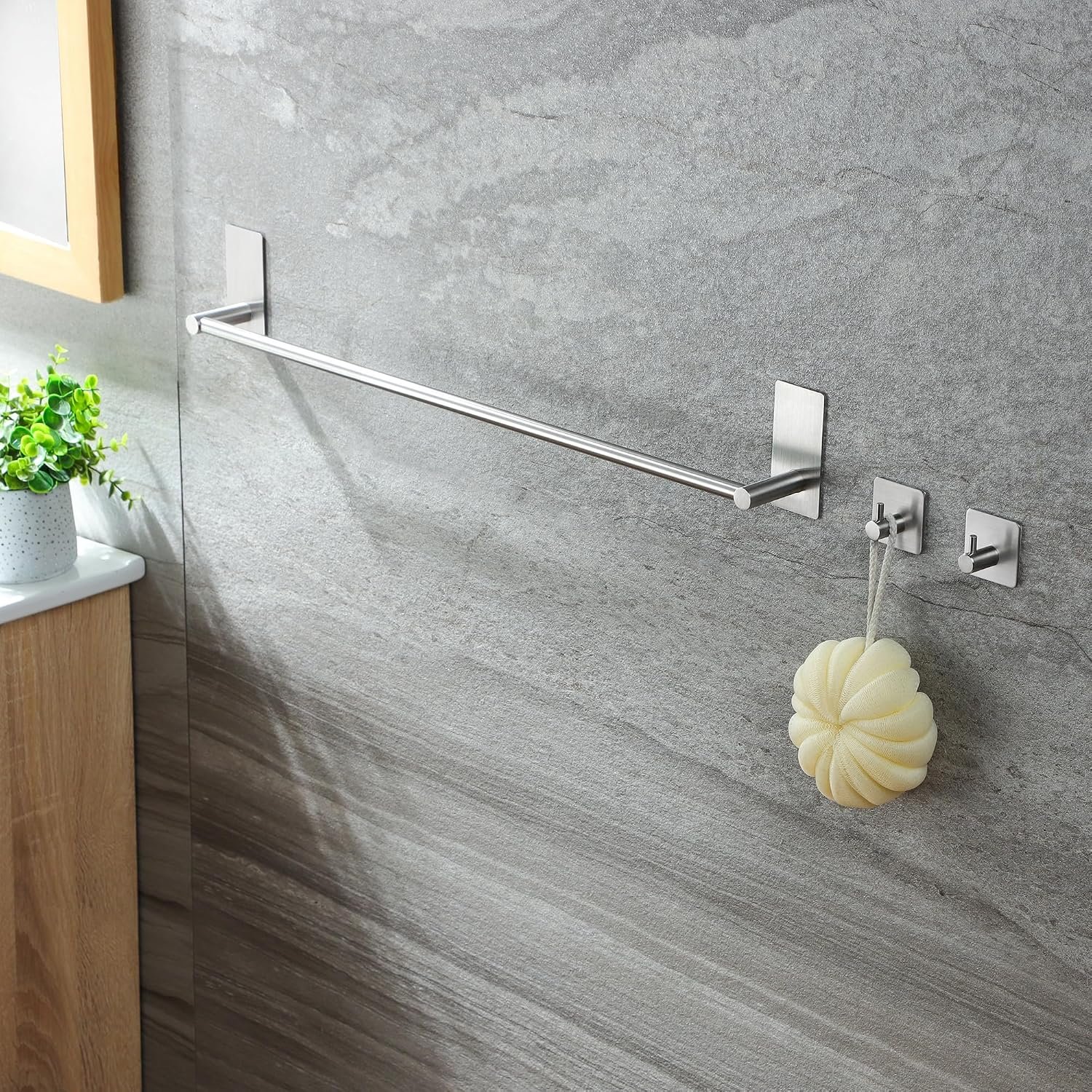 Stainless steel bathroom towel rack